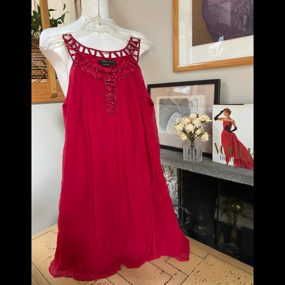 BCBG Max Azria Red Cocktail Dress - Picture 2 of 8